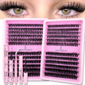 DIY Eyelash Clusters - Individual Lash Extension Kit with Glue