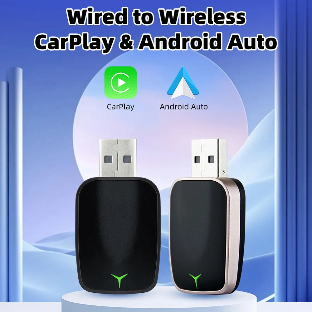 Wireless CarPlay & Android Auto Adapter - Plug & Play Car Smart Box