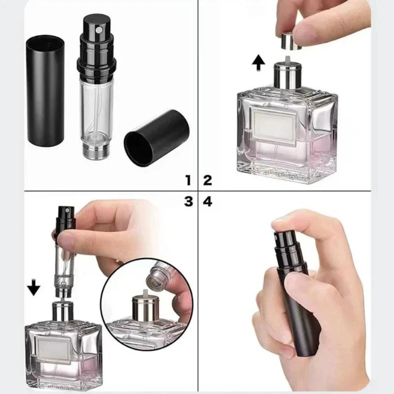 Portable Mini Perfume Travel Atomizer - Refillable Spray Bottle