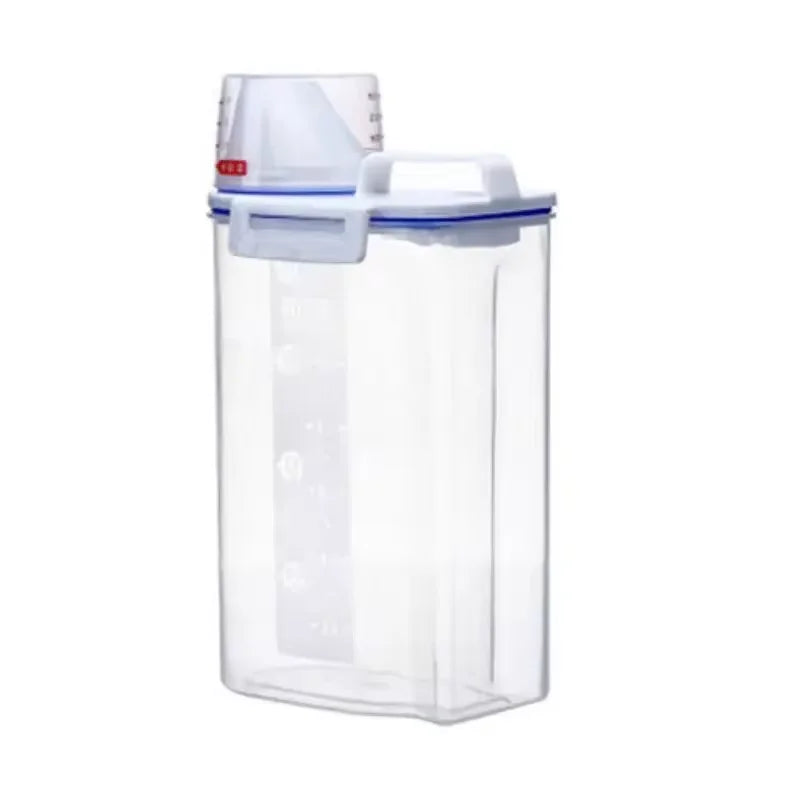 Airtight Grain Storage Jar - Moisture-Proof Rice & Pet Food Container