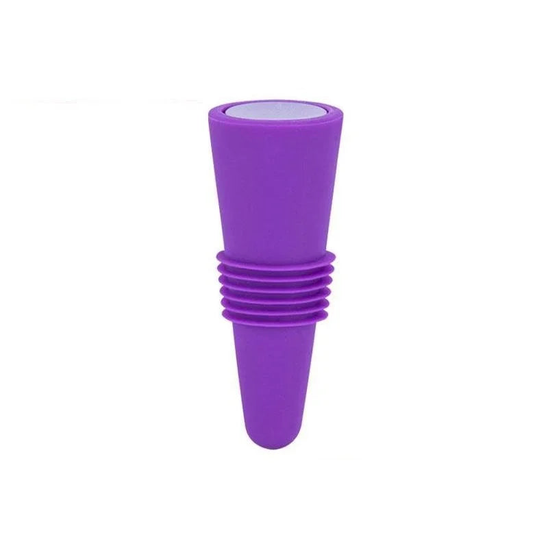 Silicone Wine & Beverage Bottle Stopper - Reusable Leak-Proof Sealer
