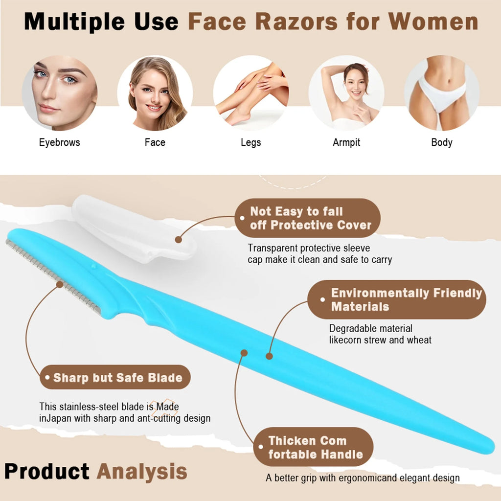 Painless Eyebrow & Facial Hair Trimmer - Precision Razor Shaver